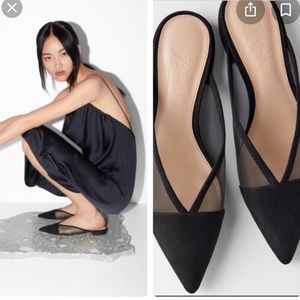 NWT zara slide in mesh shoes !